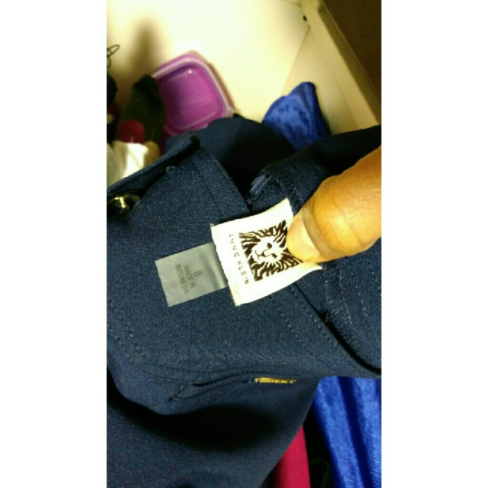 Navy Blue Slacks - Picture 2 of 3
