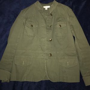 Green military jacket