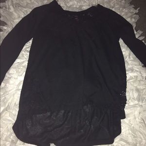 Black long sleeve blouse