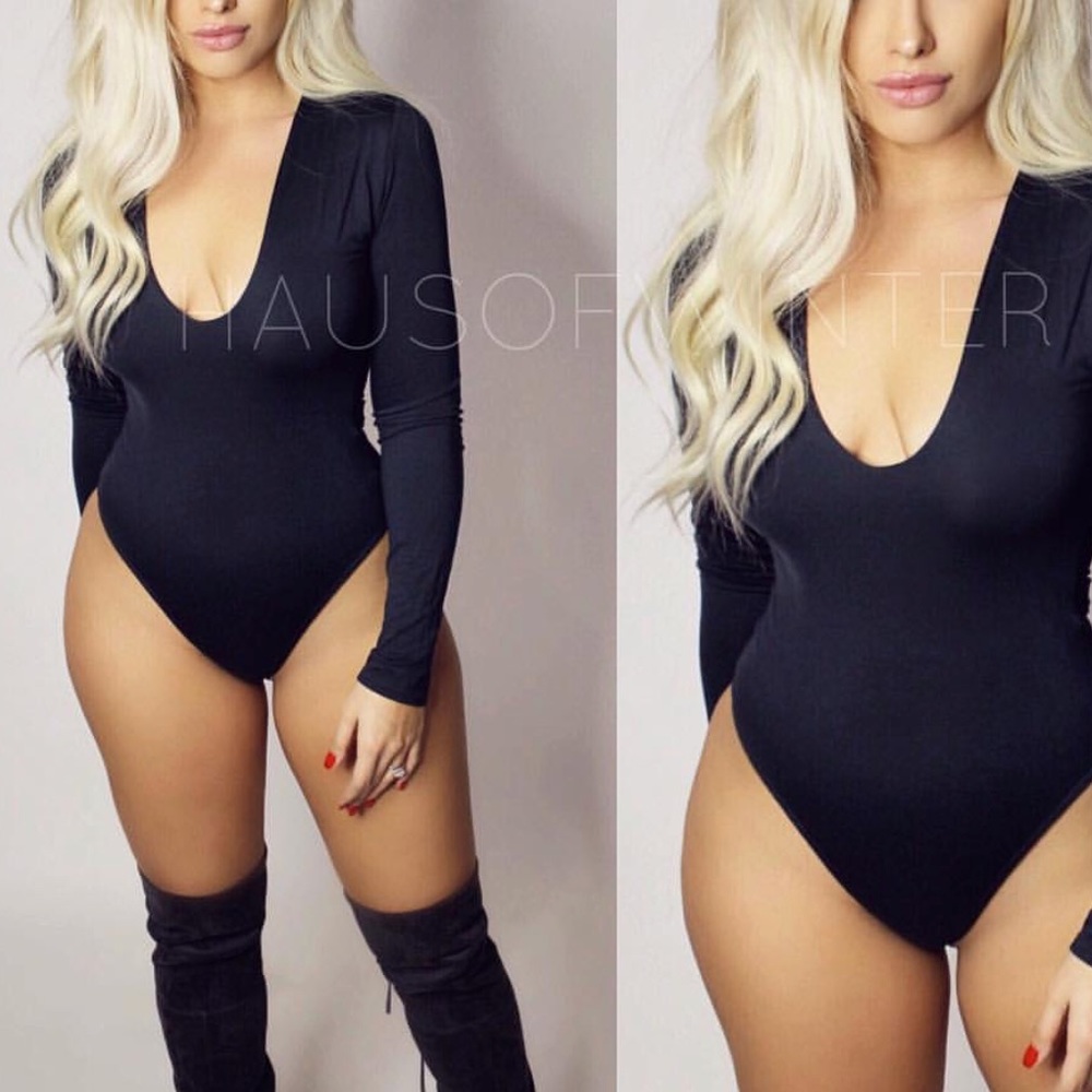 Navy dark blue bodysuit