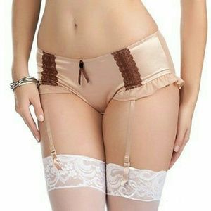 Tan Garter Panties