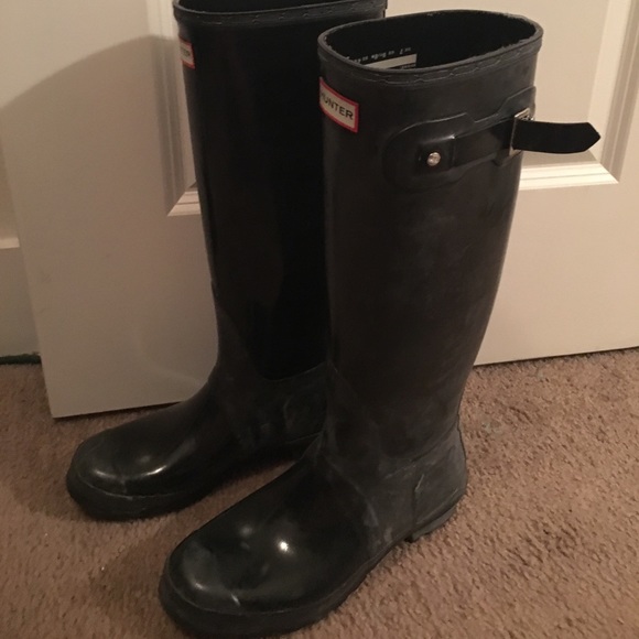 Used Black Hunter Tall Boots - Picture 2 of 4