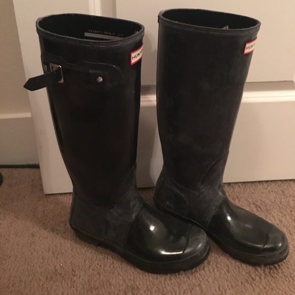 Used Black Hunter Tall Boots - Picture 3 of 4