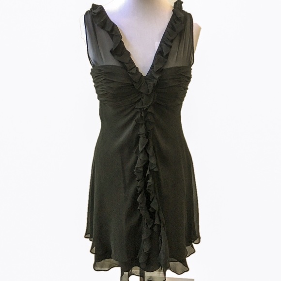 ⚡️Flash Sale⚡️Donna Ricco black chiffon dress - Picture 1 of 3