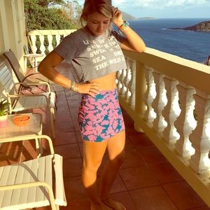 Lot of 2 tropical body con skirts
