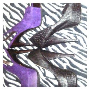 Black Diva Lounge heels and purple Jessica Simpson