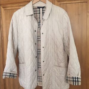 Authentic Burberry Quilted Jacket - white/cream