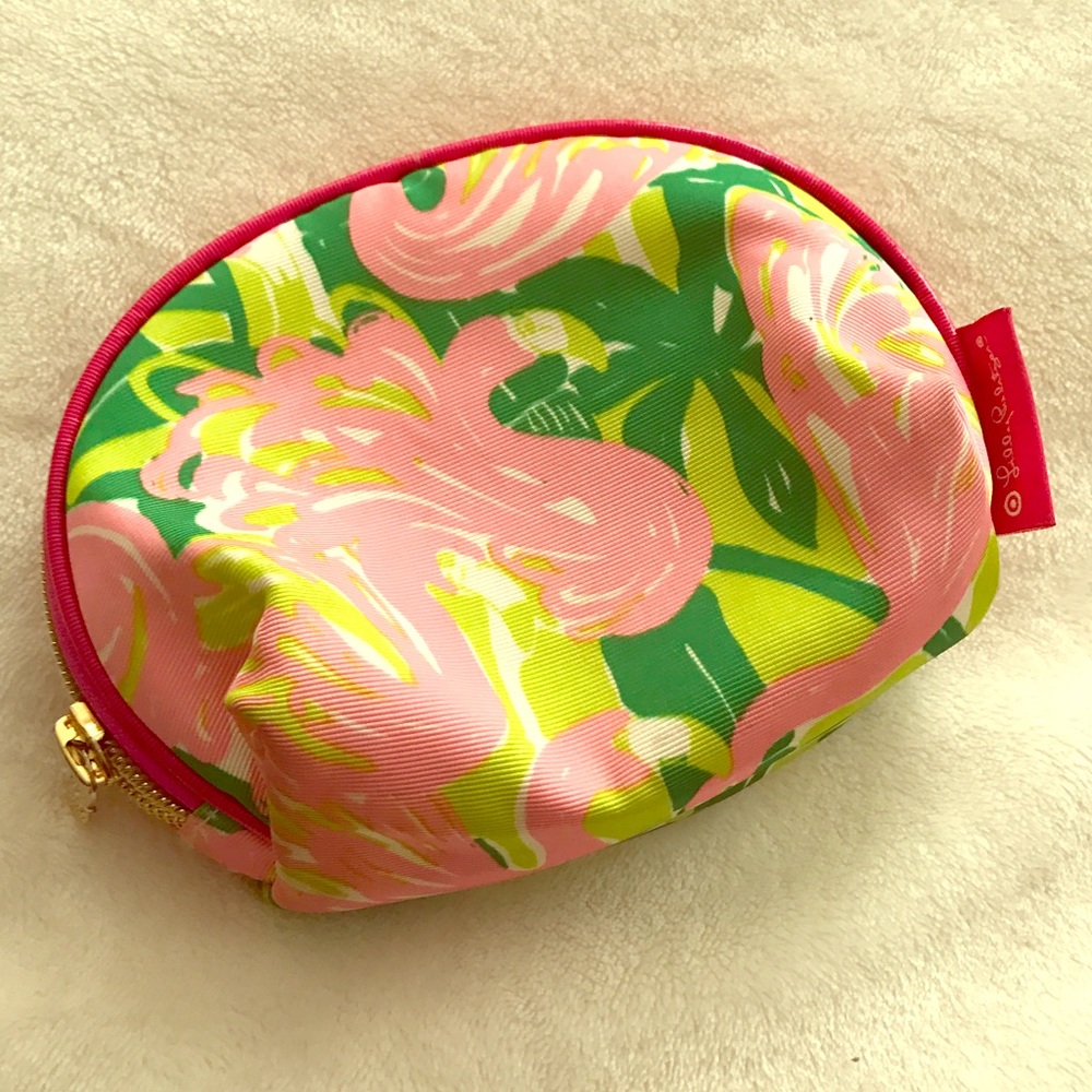 Lily Pulitzer pink and green pouch