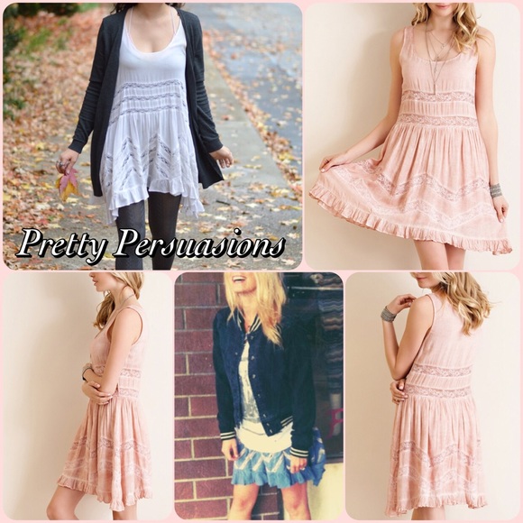 NWT Blush Viole & Lace Slip Dress - Picture 3 of 4