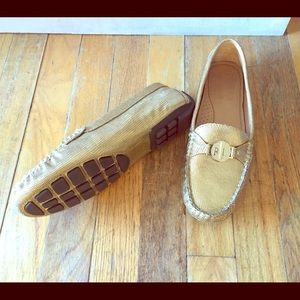 ✨Flash Sale! LRL Carley Gold Driving Mocs Like New