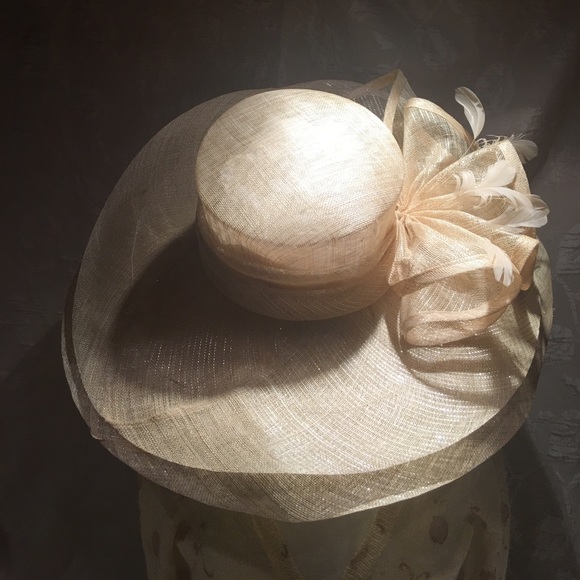 Derby tan with silver hints sun hat in sinamay main image 7