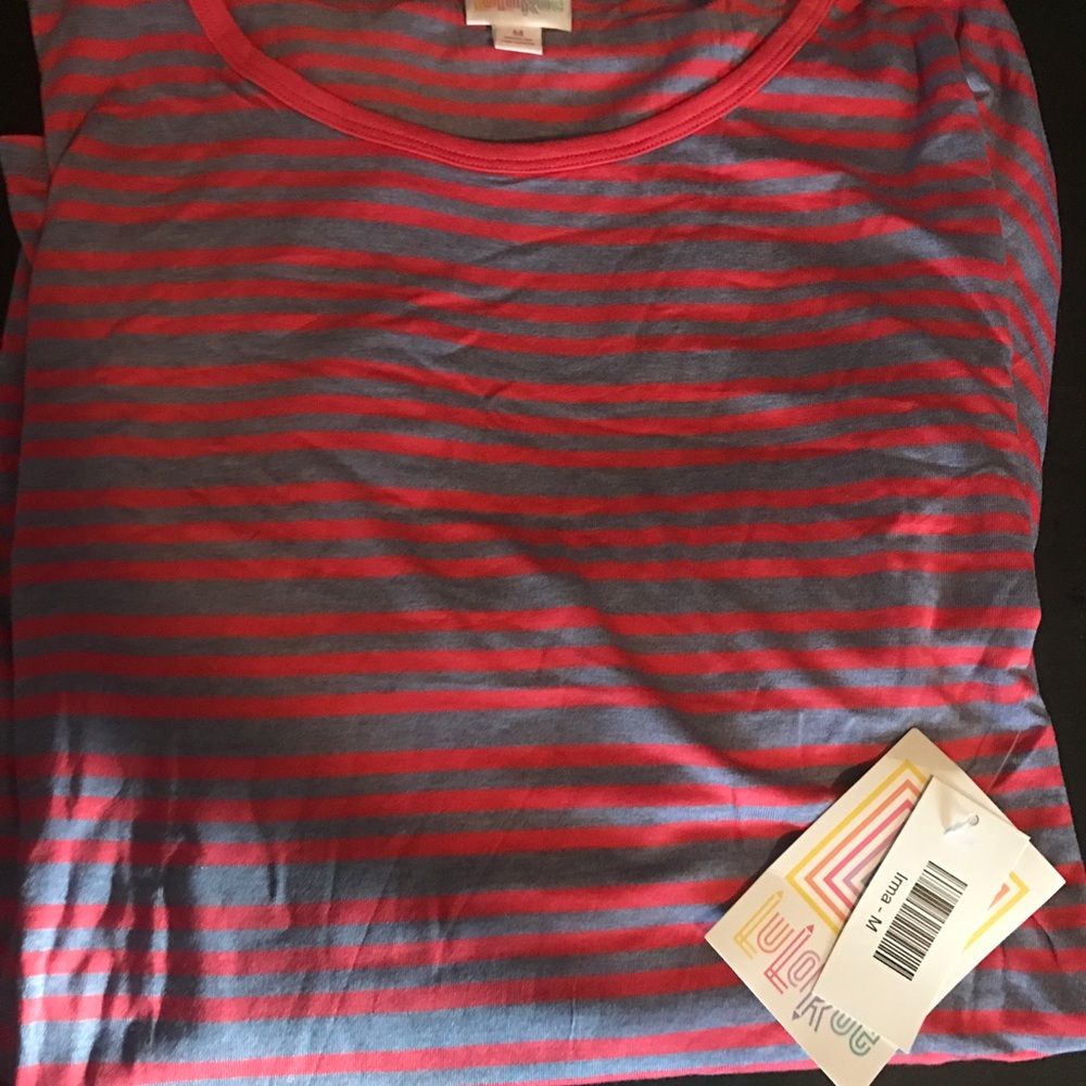 New Lularoe Medium Irma. Tags attached Pink stripe