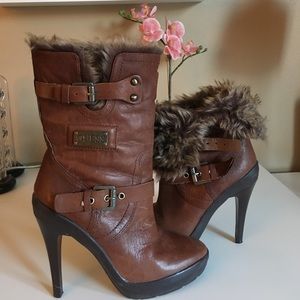 Gorgeous Brown Guess brown leather  convertible