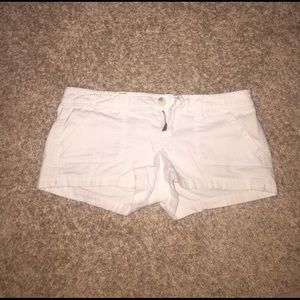 White stretch shorts
