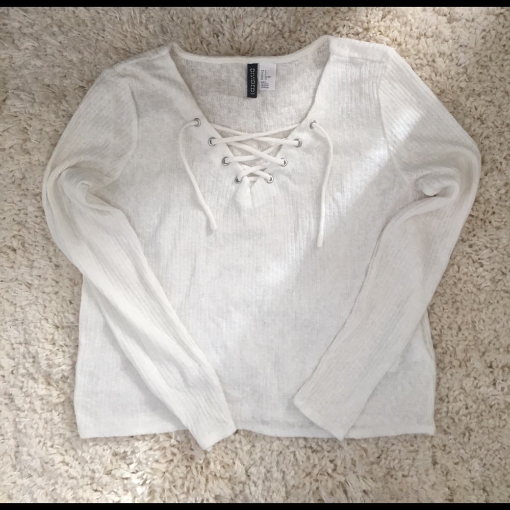 H&M lace up shirt