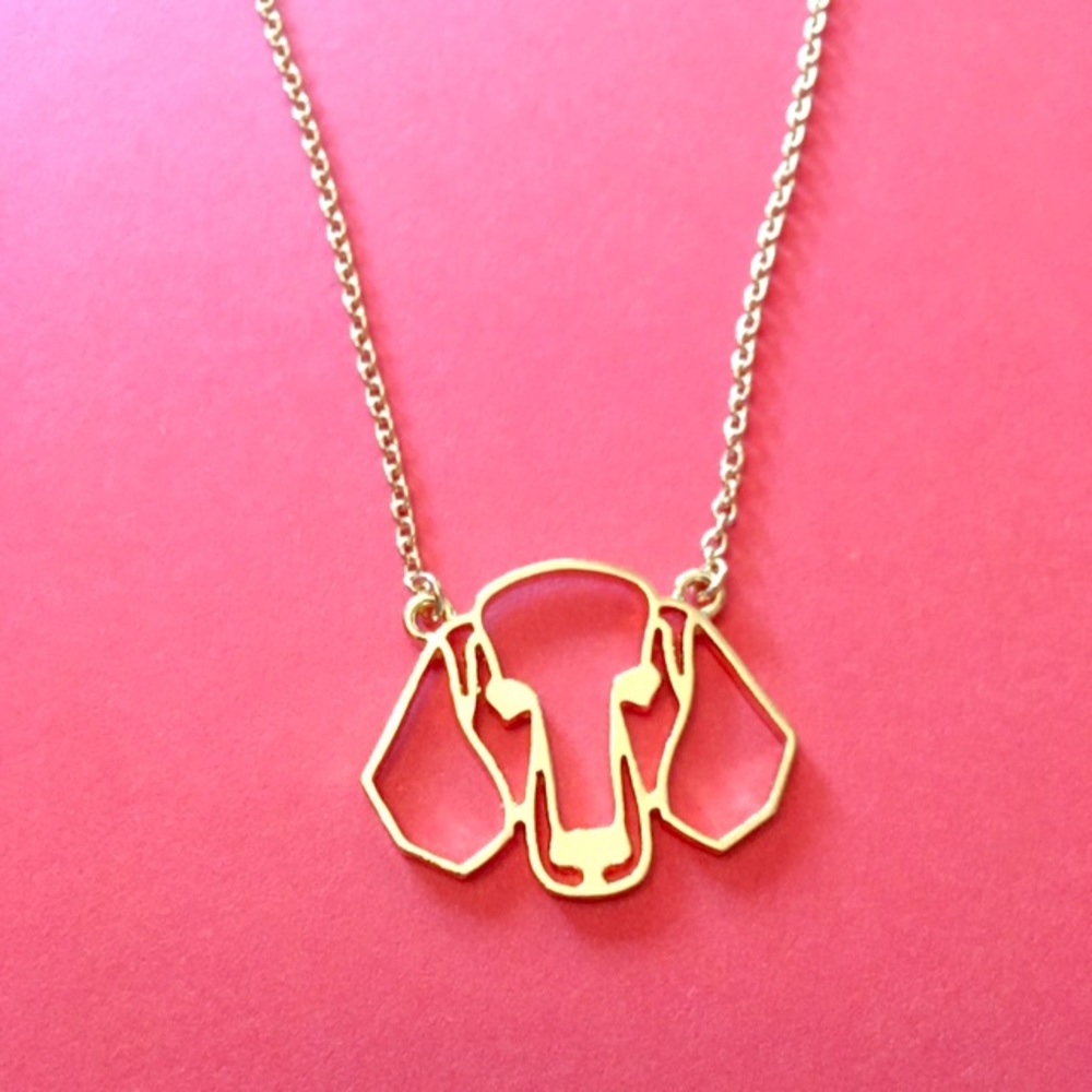 Dachshund outline necklace