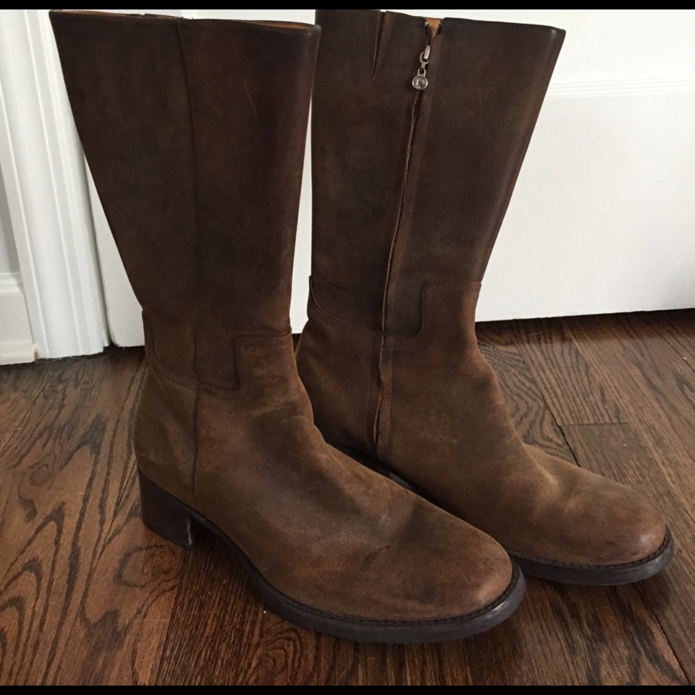 Tall leather boots