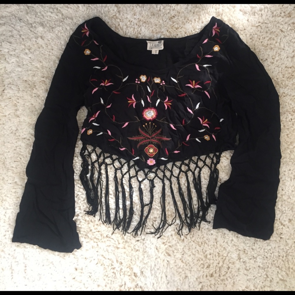 LA Hearts crop top