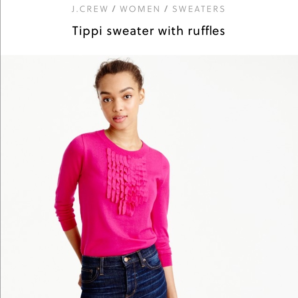 J. Crew Tippi sweater with ruffles 💕