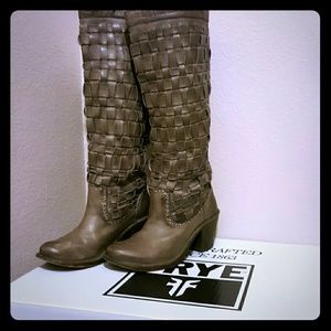 Grey Carmen woven FRYE boots!!