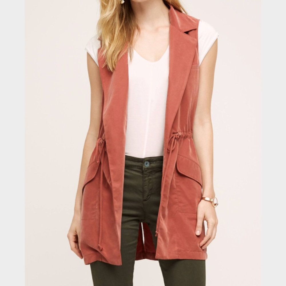 Anthropologie burnt orange vest - NWT