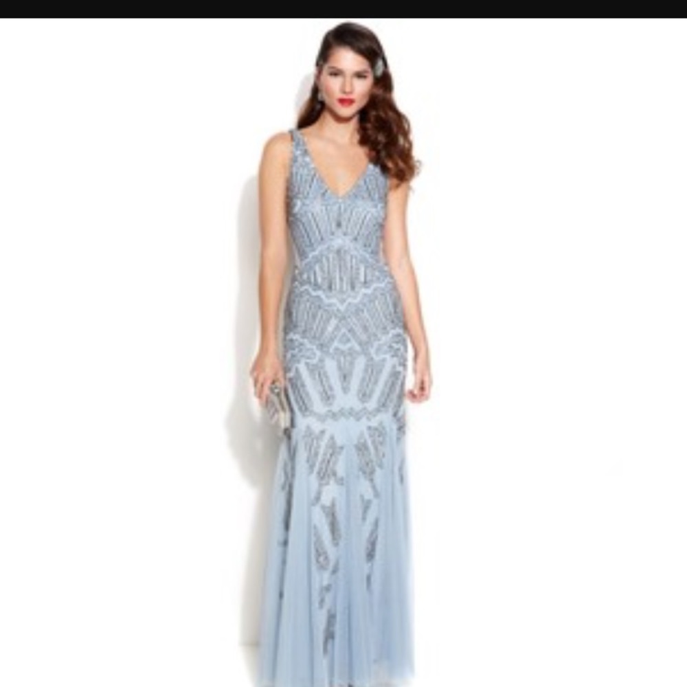 Hot Pink Beaded Mermaid Gown