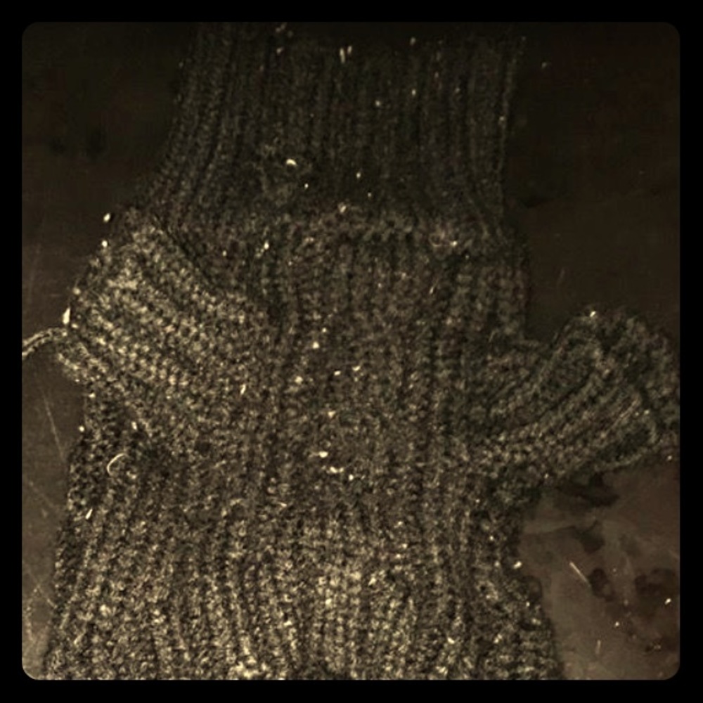 Small New Black turtle neck small dog sweater