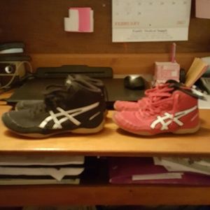Wrestling shoes.