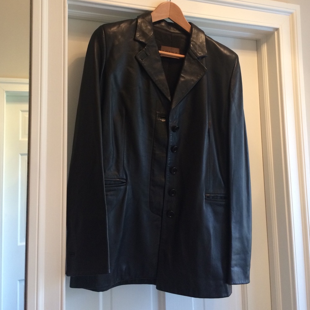 Loewe black lamb leather jacket