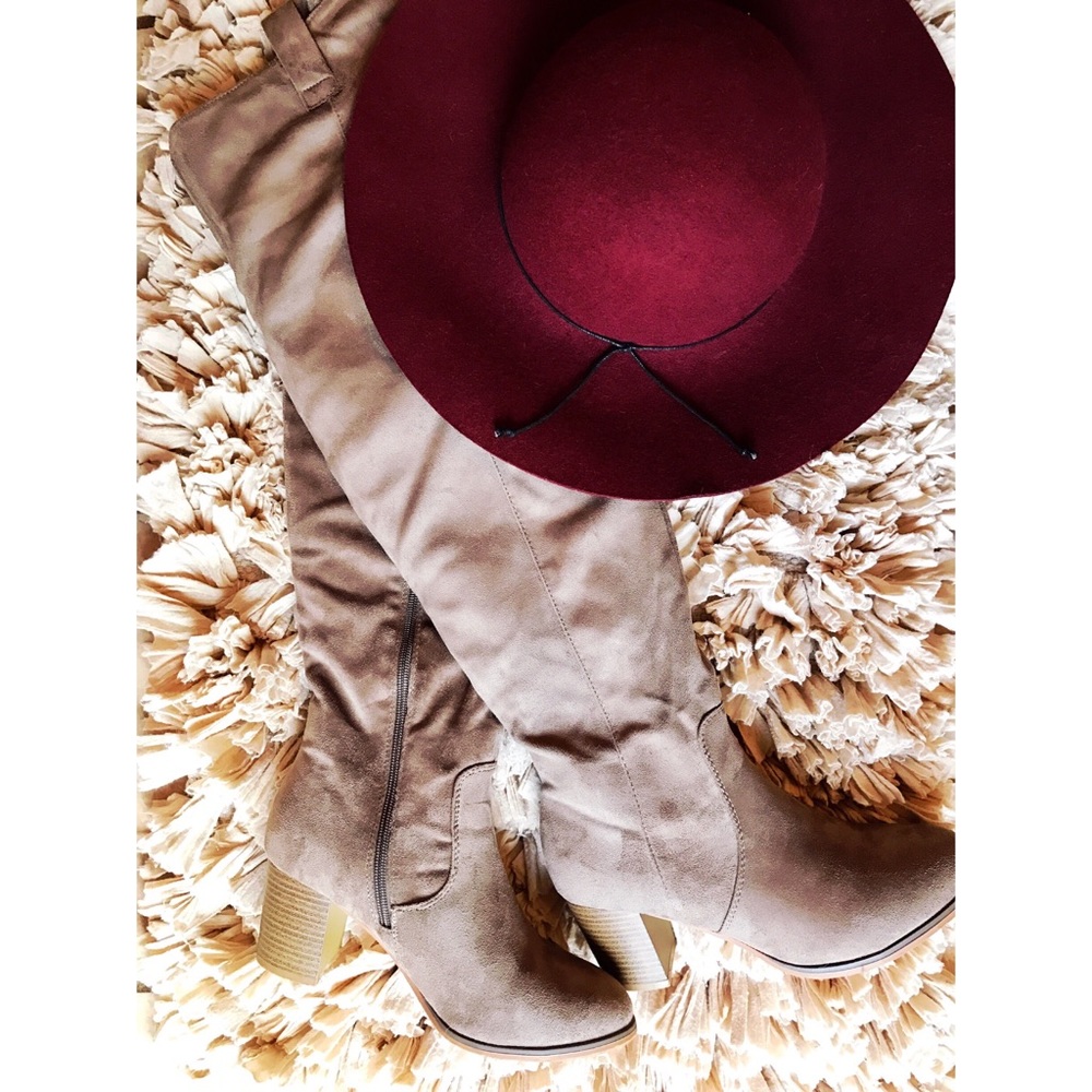 Over the Knee Toupe Boots