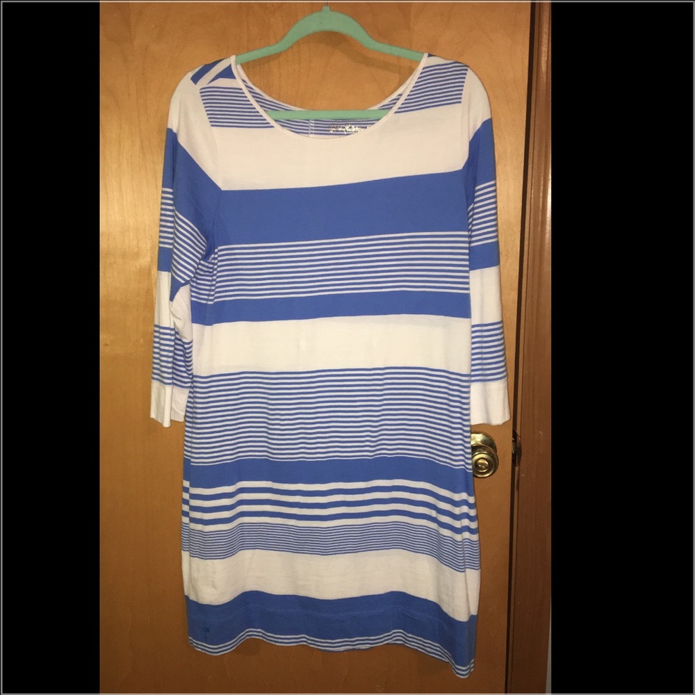 LILLY PULIZTER DRESS STRIPED BLUE SIZE L
