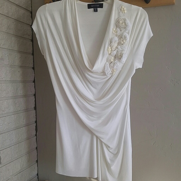 Karen Kane Tops - KAREN KANE TOP W/CRYSTAL ROSETTES