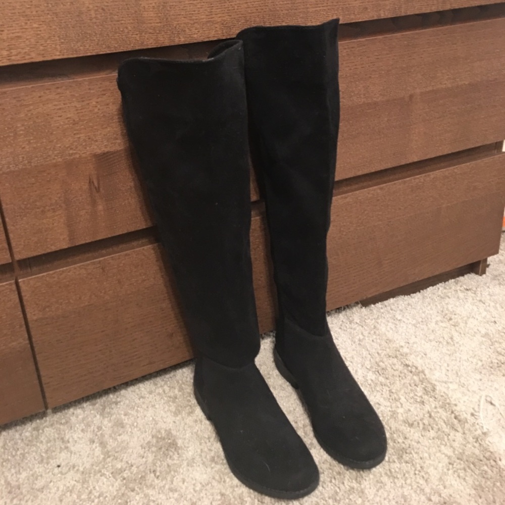Black over the knee boots