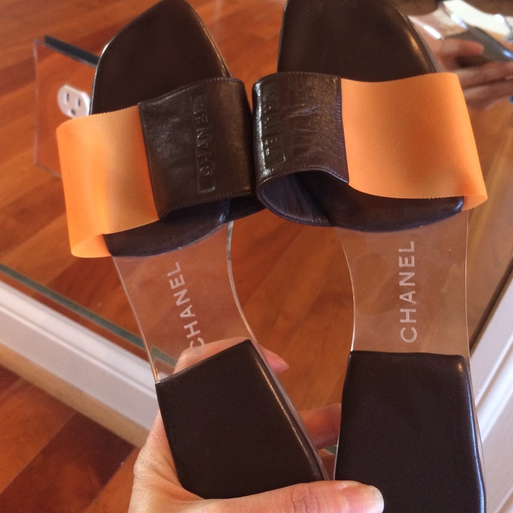 Chanel acrylic sandals