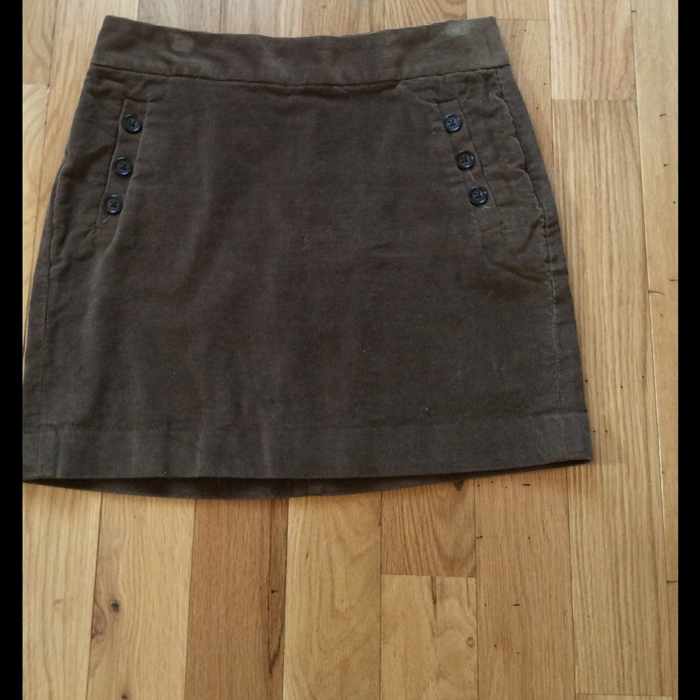 Banana Republic brown corduroy miniskirt.
