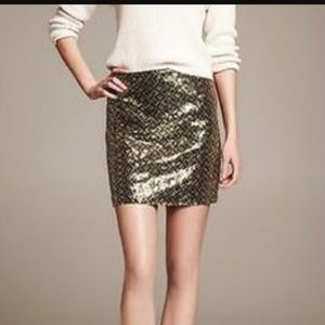 BR NWT Banana Republic Sequin Skirt - 12