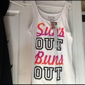 Suns out buns out tank top