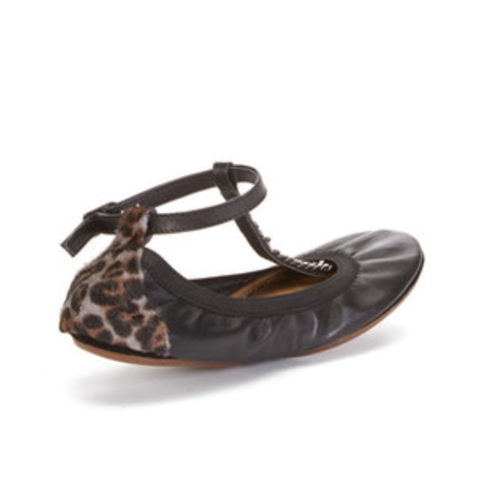 Yosi Samra Erica Two Tone T-Strap Ballet Flat