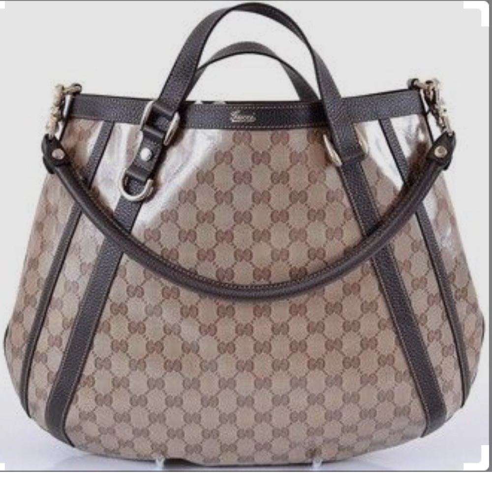 Abbey crystal coated convertible hobo bag.