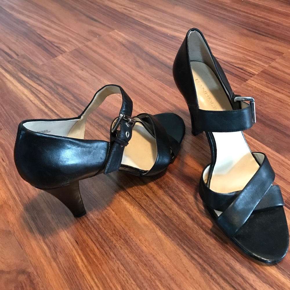 Sandals worn few times; ready for black dress!