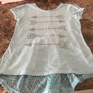 Girls size 10/12 baby blue shirt