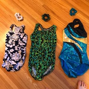 3 gymnastics leotards