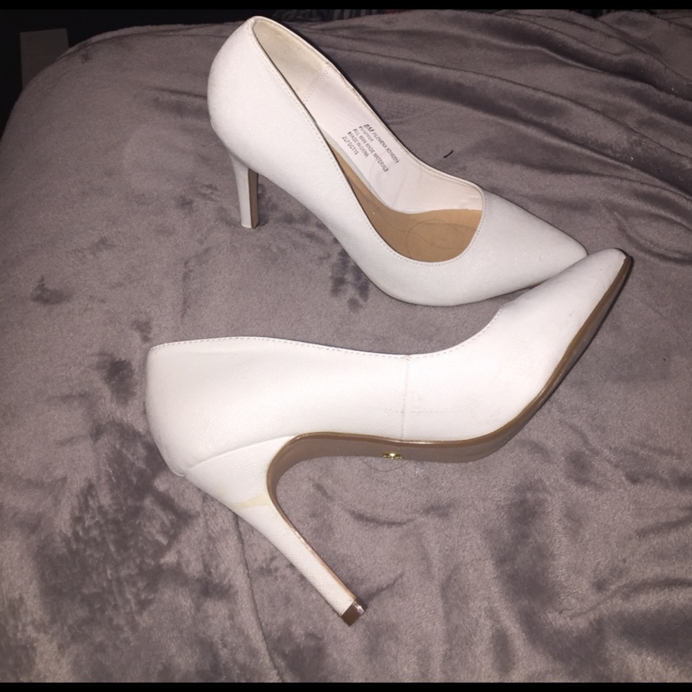 White Heels Sz 8