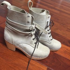Swedish Hasbeens combat granny booties