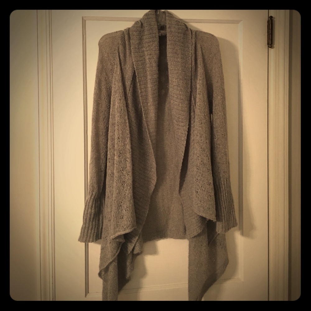 Grey Draped Sweater