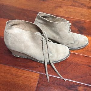 J. Crew suede wedge desert boots