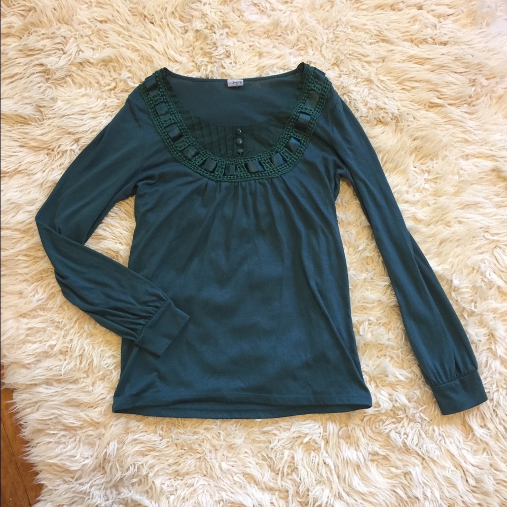 🔴BOGO✨✨Beautiful Forest Green Boat-Neck Top