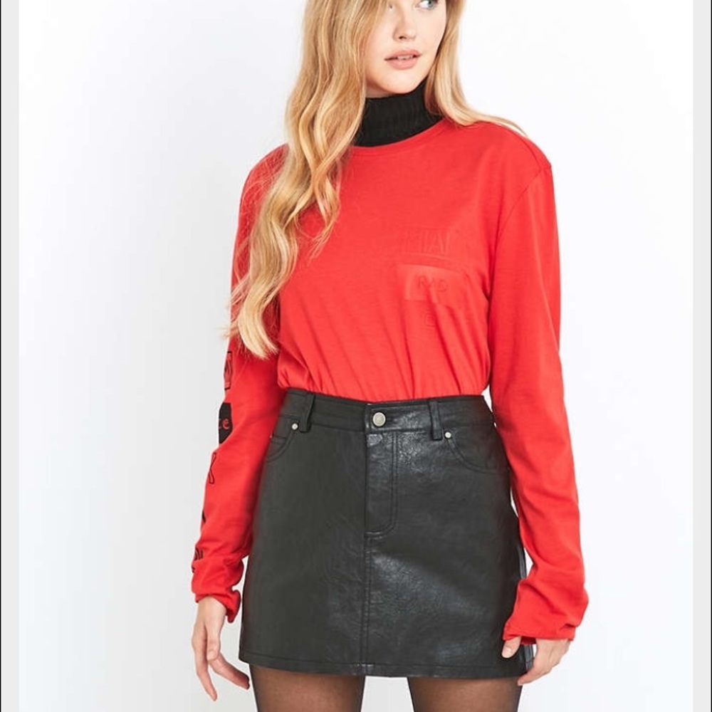 UO faux leather skirt