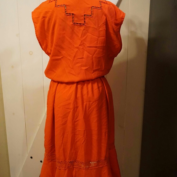 Gibson and latimer coral boho Moroccan sun dress - Picture 2 of 6