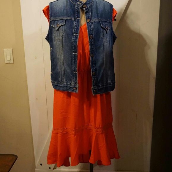 Gibson and latimer coral boho Moroccan sun dress - Picture 4 of 6